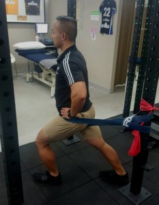 power band hip exercise