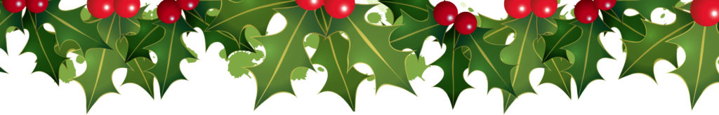 christmas banner holly clipart