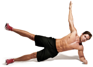 Man performing core exercises