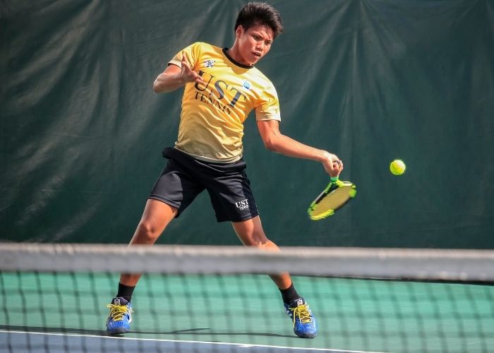 A man playing tennis | Featured image for Throwers Elbow.