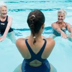 Exercising in a swimming pool | Featured Image for Knee Osteoarthritis