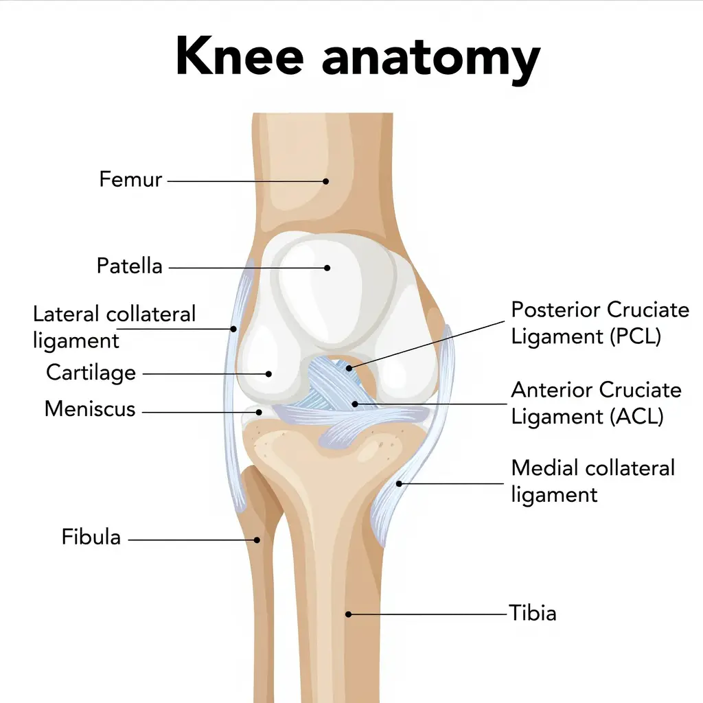 Knee anatomy illustration